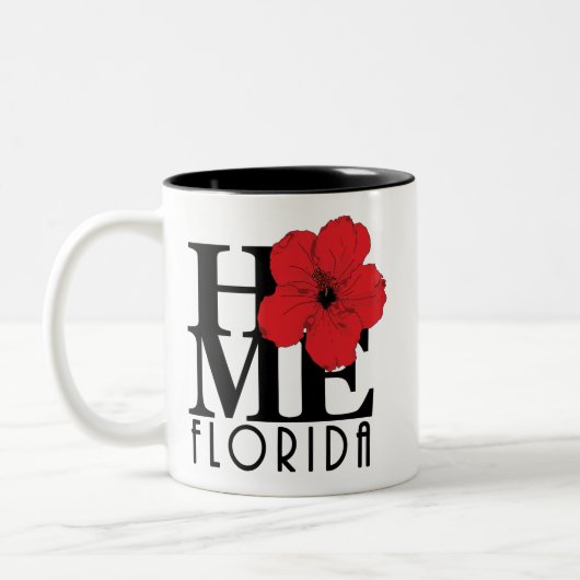 HOME Florida 11oz Red Hibiscus Tweekleurige Koffiemok (Links)