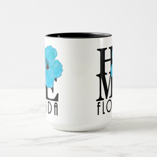 HOME Florida Blue Hibiscus 15oz Mok (Midden)