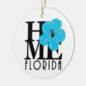 HOME Florida Blue Hibiscus Keramisch Ornament (Links)