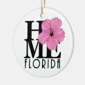 HOME Florida Pink Hibiscus Keramisch Ornament (Links)