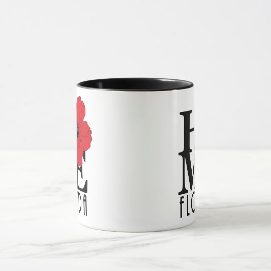 HOME Florida Red Hibiscus 11oz Mok (Midden)