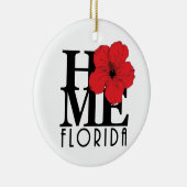 HOME Florida Red Hibisucs Keramisch Ornament (Rechts)