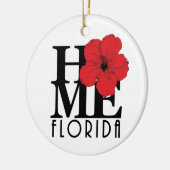 HOME Florida Red Hibisucs Keramisch Ornament (Links)