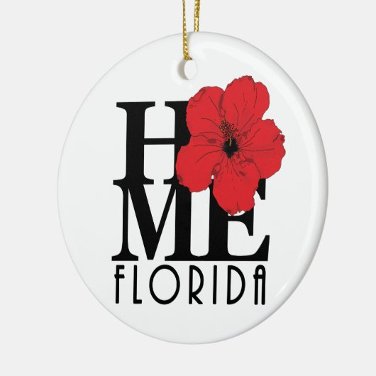 HOME Florida Red Hibisucs Keramisch Ornament (Links)