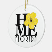 HOME Florida Yellow Hibiscus Keramisch Ornament (Links)