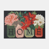  Home Flower Door Mat, Floral Welcome Mat (Voorkant)