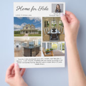 Home For Sale Real Estate Listing 2 Sided Photo Flyer (Hand)