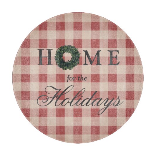 "Home for the Feestdagen" Roodspeldenfeestdag Snijplank (Voorkant)