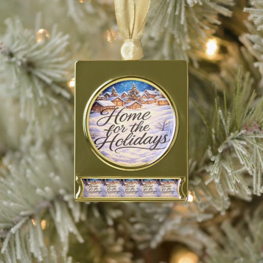 'Home for the Holidays' Banner Ornament Verguld Banner Ornament (Boom)