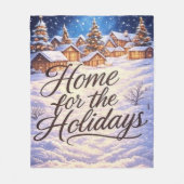 'Home for the Holidays'  Fleece Deken (Voorkant)