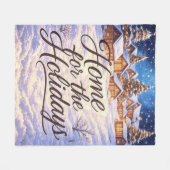 'Home for the Holidays'  Fleece Deken (Voorkant (Horizontaal))