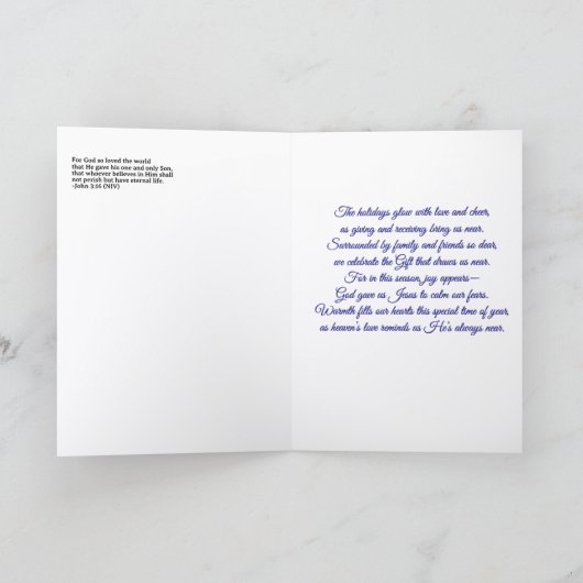 'Home for the Holidays' Folded Greeting Card Kaart (Binnen)