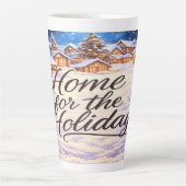 'Home for the Holidays' Latte Mug Latte Mok (Voorkant)