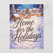 'Home for the Holidays' Postcard Briefkaart (Voorkant)
