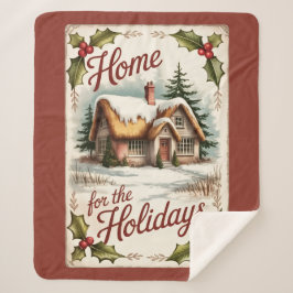 Home For The Holidays Sherpa Blanket Sherpa Deken