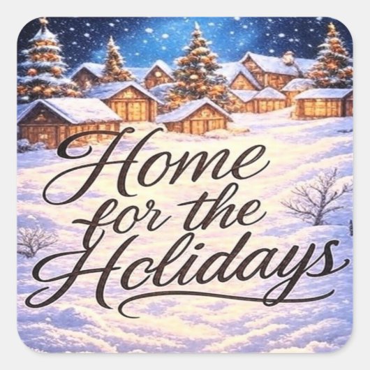 'Home for the Holidays' Stickers (Voorkant)