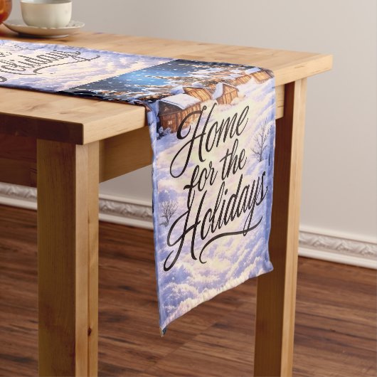 'Home for the Holidays' Table Runner Korte Tafelloper (Voorbeeld)