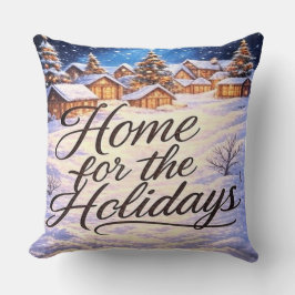 'Home for the Holidays' Throw Pillow Kussen