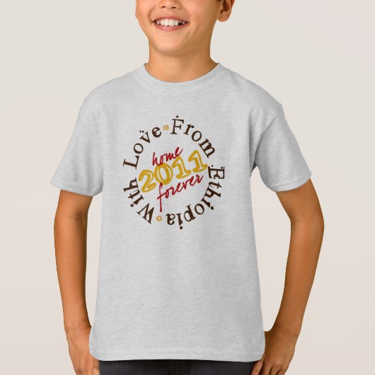 Home Forever adoptie Shirt voor jongens (Voorkant)