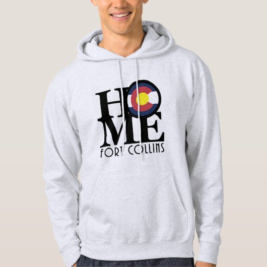 HOME Fort Collins Colorado Hoodie (Voorkant)