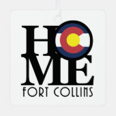 HOME Fort Collins Colorado Metalen Ornament (Voorkant)