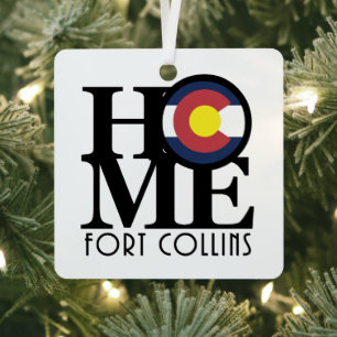HOME Fort Collins Colorado Metalen Ornament
