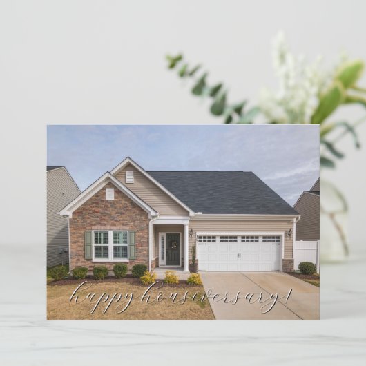 Home Foto First Happy Housiever Realtor Kaart (Staand voorkant)