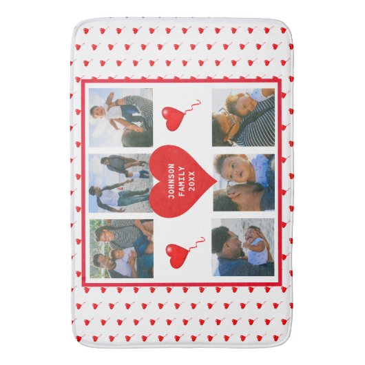 Home Foto Persoonlijke Valentijn voor Collage Fami Badmat (Voorkant Verticaal)