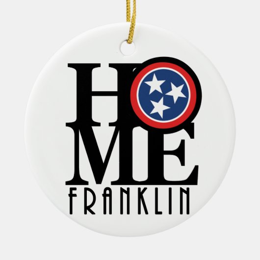 HOME Franklin Tennessee Keramisch Ornament (Voorkant)