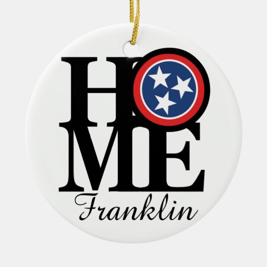 HOME Franklin Tennessee Keramisch Ornament (Voorkant)