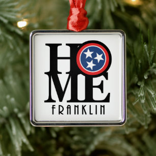 HOME Franklin Tennessee Metalen Ornament
