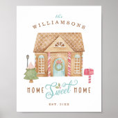 Home Fun Waterverf Gingerbrood House Poster (Voorkant)