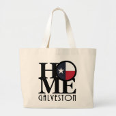HOME Galveston Texas Grote Tote Bag (Voorkant)