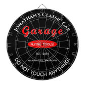 Home Garage Auto Mechanic Dartboard Board Dartbord (Voorkant)