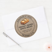 Home Gebakken brood van wit brood Label Kraft (Envelop)