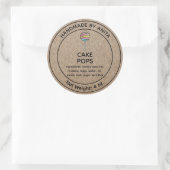 Home Gebakken Cake Pop Label Kraft (Tas)