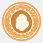 Home Gebakken Pumpkin Pie Sticker (Voorkant)