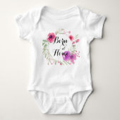 Home Geboorte Bloemen Baby Meisje Romper (Voorkant)