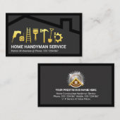 Home Gebouw Dak Handyman Lijst Visitekaartje (Voorkant / Achterkant)