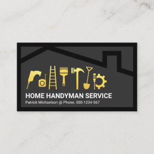 Home Gebouw Dak Handyman Lijst Visitekaartje