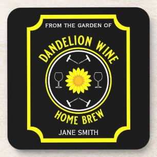 Home Gebrouwen Paardenbloem Wijn Custom Bier Onderzetter