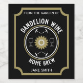 Home Gebrouwen Paardenbloem Wijn Custom Wijn Etiket (Enkel label)