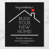 Home - Gefeliciteerd, bedankt Wijn Etiket (Enkel label)