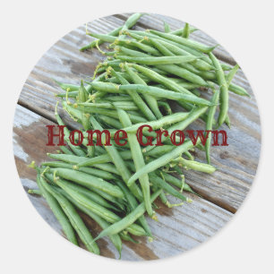 Home Gekweekte Groene Bonen Ronde Sticker