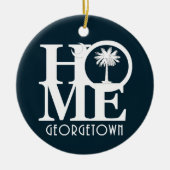 HOME Georgetown South Carolina Keramisch Ornament (Voorkant)