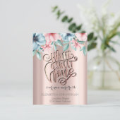 Home, gezoet startpunt, bloemen nieuw adres aankondigingskaart (Staand voorkant)