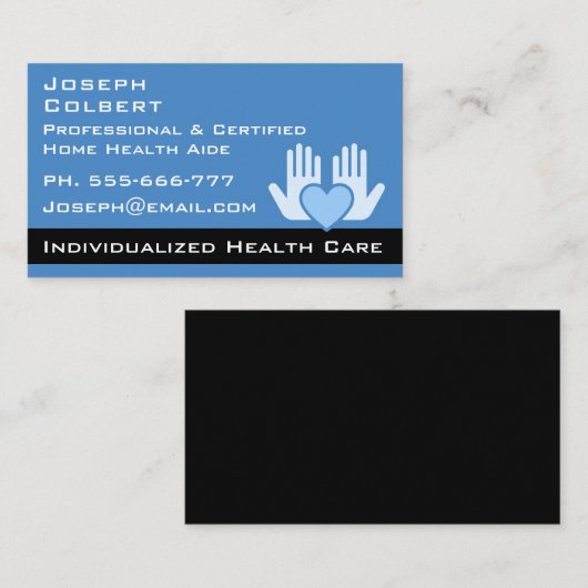 Home Gezondheid Aide Verpleegkundig Medisch Assist Visitekaartje (Voorkant / Achterkant)