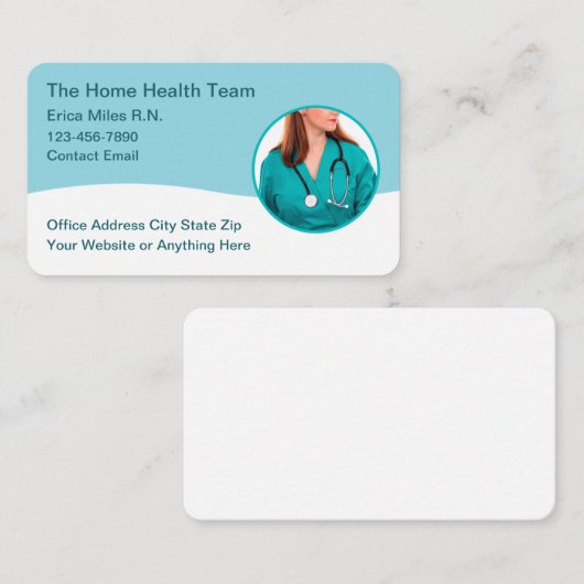 Home Gezondheid Verpleegkundige diensten Visitekaa Visitekaartje (Voorkant / Achterkant)