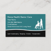 Home Gezondheid Verpleegkundige Verzorger Moderne  Visitekaartje (Voorkant)