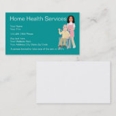 Home Gezondheid Verpleegster Aangepast gezicht Visitekaartje (Voorkant / Achterkant)